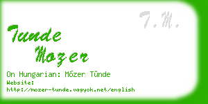 tunde mozer business card